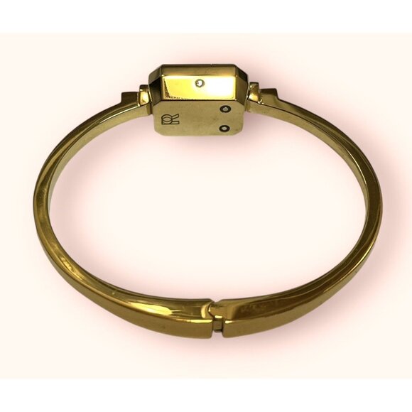 Ringly ~ RARE Luxury Bracelet Labradorite And CZ Stones Gold Tone - Picture 4 of 6